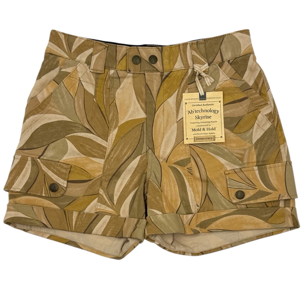 Democracy Patterned Cargo Shorts Size 2